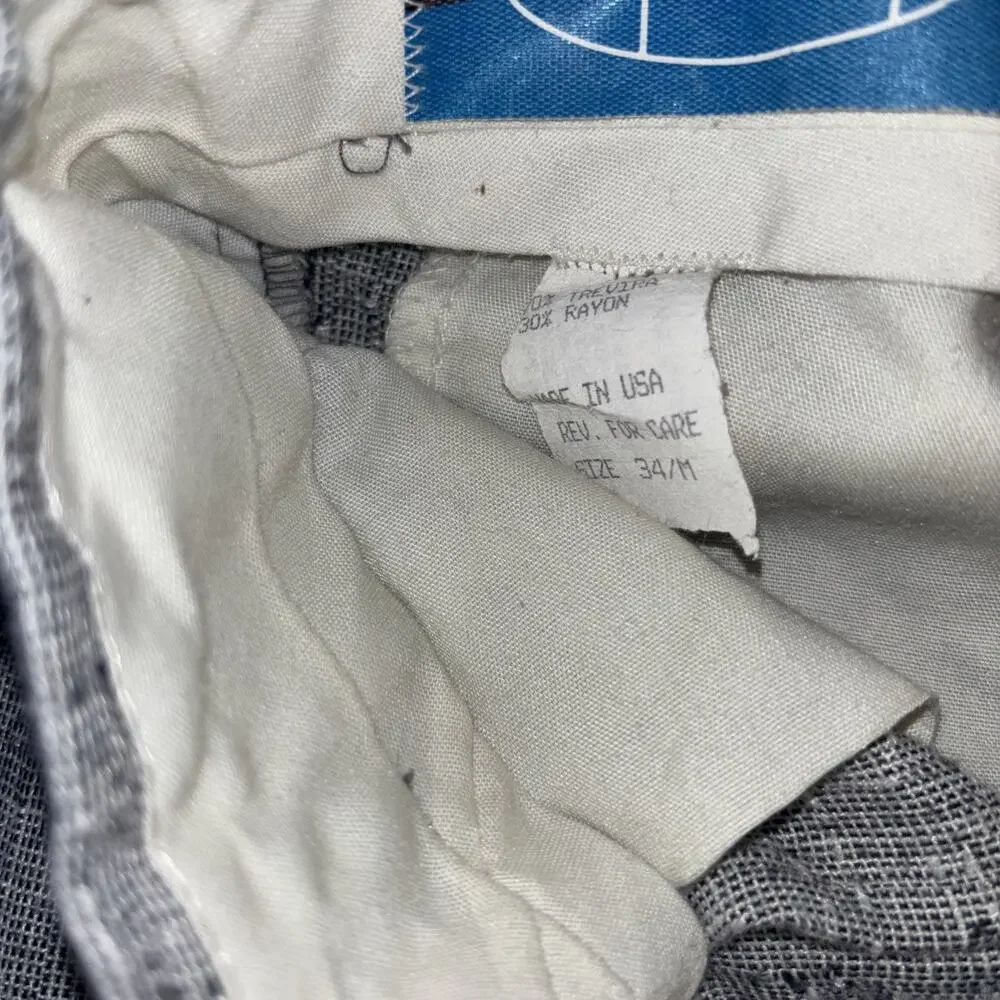 Vintage IMPACT Textured Slacks Pants USA Gray 34x30 Disco Leisure